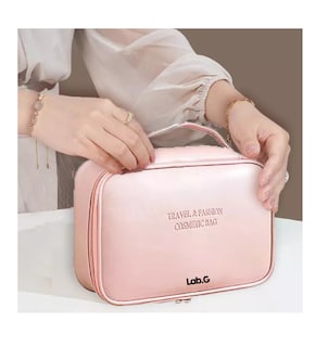 Foto 4 | Estuches De Maquillaje Bolsa Cosmetiquera Set 3 Neceser Rosa