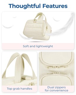 Foto 3 | Neceser Bagsmart Travel Puffy Beige Para Mujer De 30 X 18 X 22 Cm - Venta Internacional.