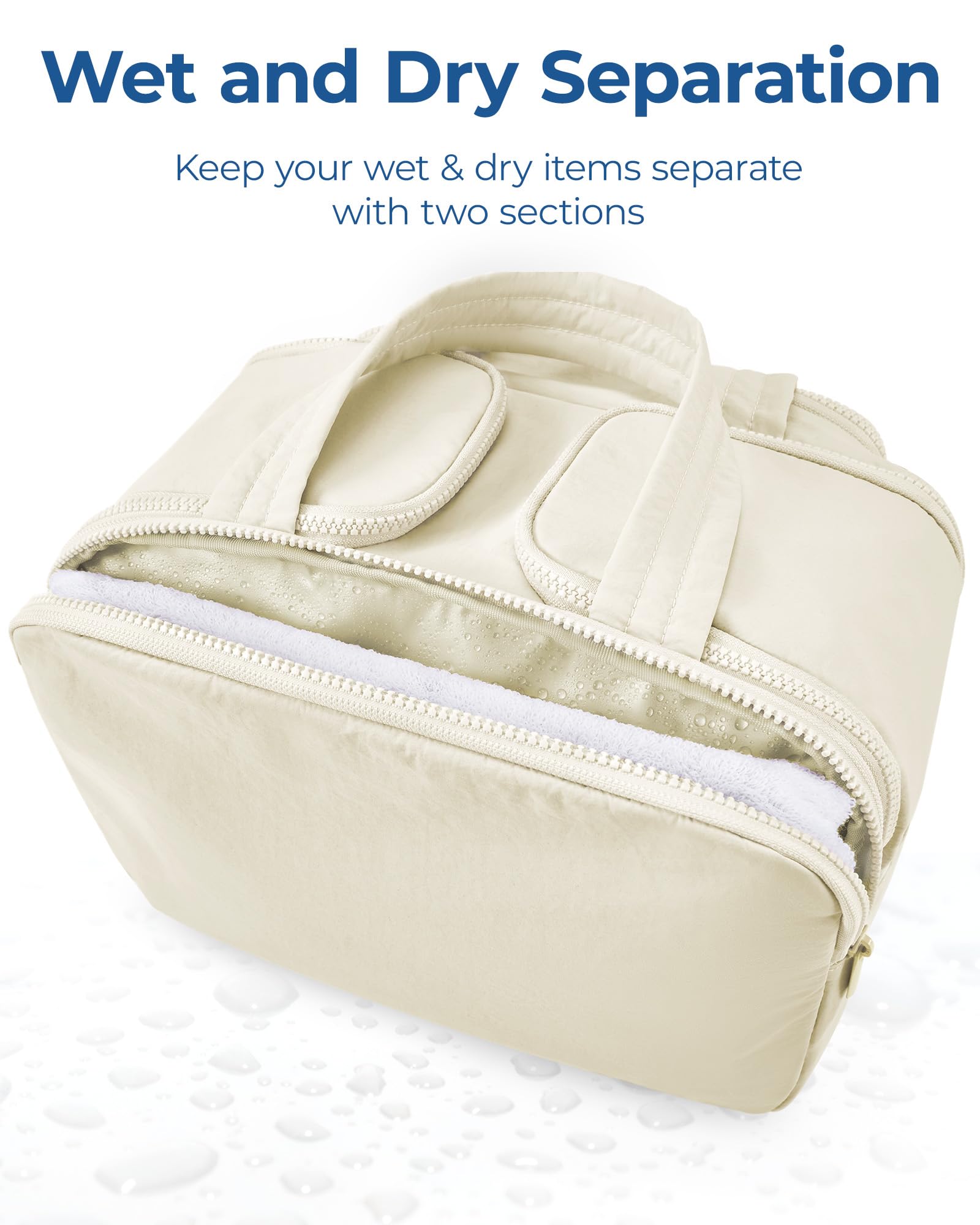 Foto 5 pulgar | Neceser Bagsmart Travel Puffy Beige Para Mujer De 30 X 18 X 22 Cm - Venta Internacional.