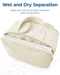 Foto 4 | Neceser Bagsmart Travel Puffy Beige Para Mujer De 30 X 18 X 22 Cm - Venta Internacional.