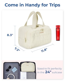 Foto 6 | Neceser Bagsmart Travel Puffy Beige Para Mujer De 30 X 18 X 22 Cm - Venta Internacional.