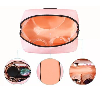 Foto 3 | Cosmetiquera De Viaje Portátil Para Dama, Color Rosa