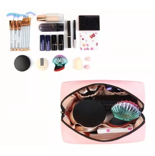 Foto 4 | Cosmetiquera De Viaje Portátil Para Dama, Color Rosa