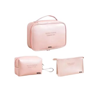 Foto 1 | Estuches De Maquillaje Bolsa Cosmetiquera Belug Set 3 Neceser Rosa