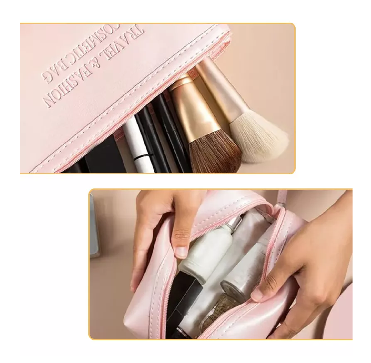 Foto 3 pulgar | Estuches De Maquillaje Bolsa Cosmetiquera Belug Set 3 Neceser Rosa
