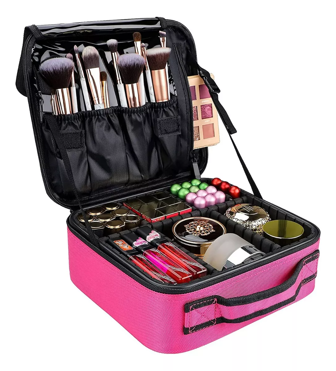Foto 3 pulgar | Estuche Organizador De Maquillaje De Viaje Para Cosméticos, Rosa Chicle