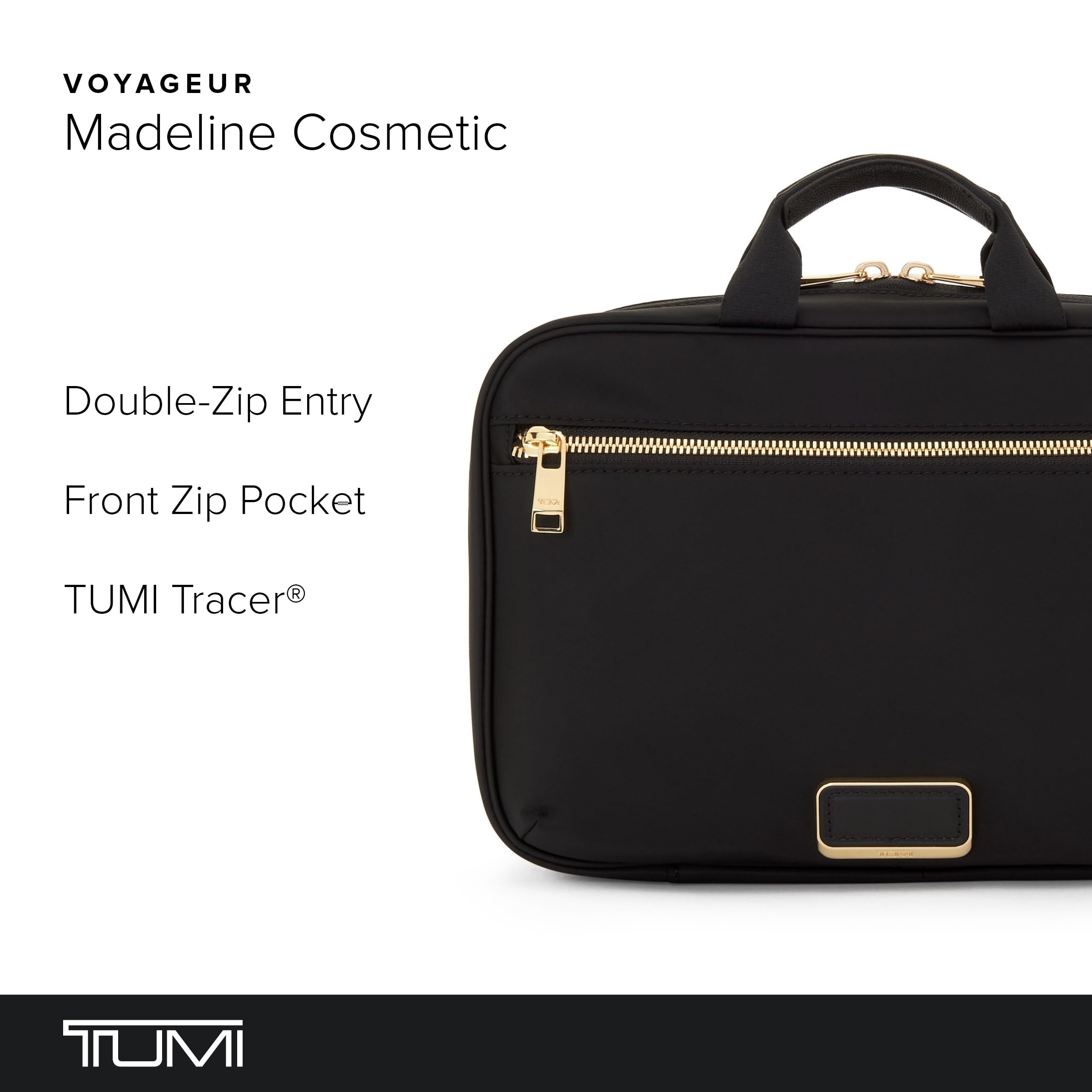 Foto 3 pulgar | Bolsa De Cosméticos Tumi Voyageur Madeline Para Mujer Negra Con Oro Hw - Venta Internacional.