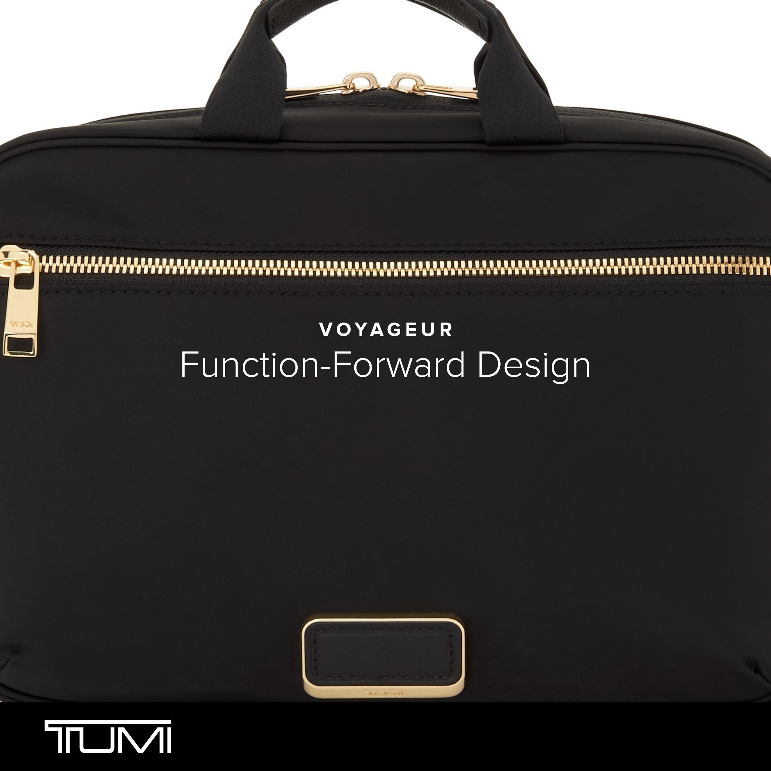 Foto 7 pulgar | Bolsa De Cosméticos Tumi Voyageur Madeline Para Mujer Negra Con Oro Hw - Venta Internacional.