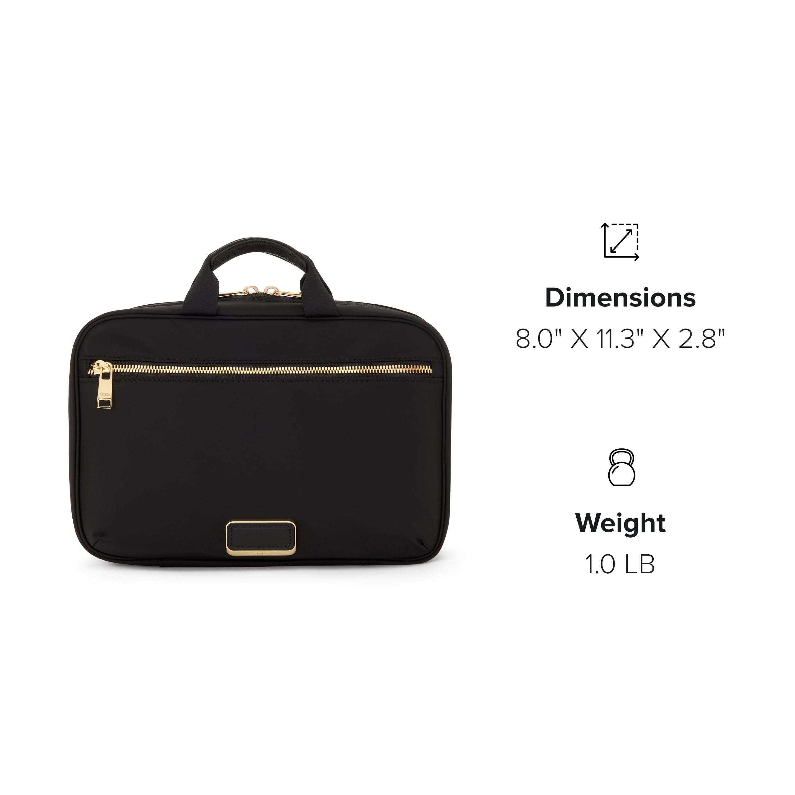 Foto 8 pulgar | Bolsa De Cosméticos Tumi Voyageur Madeline Para Mujer Negra Con Oro Hw - Venta Internacional.