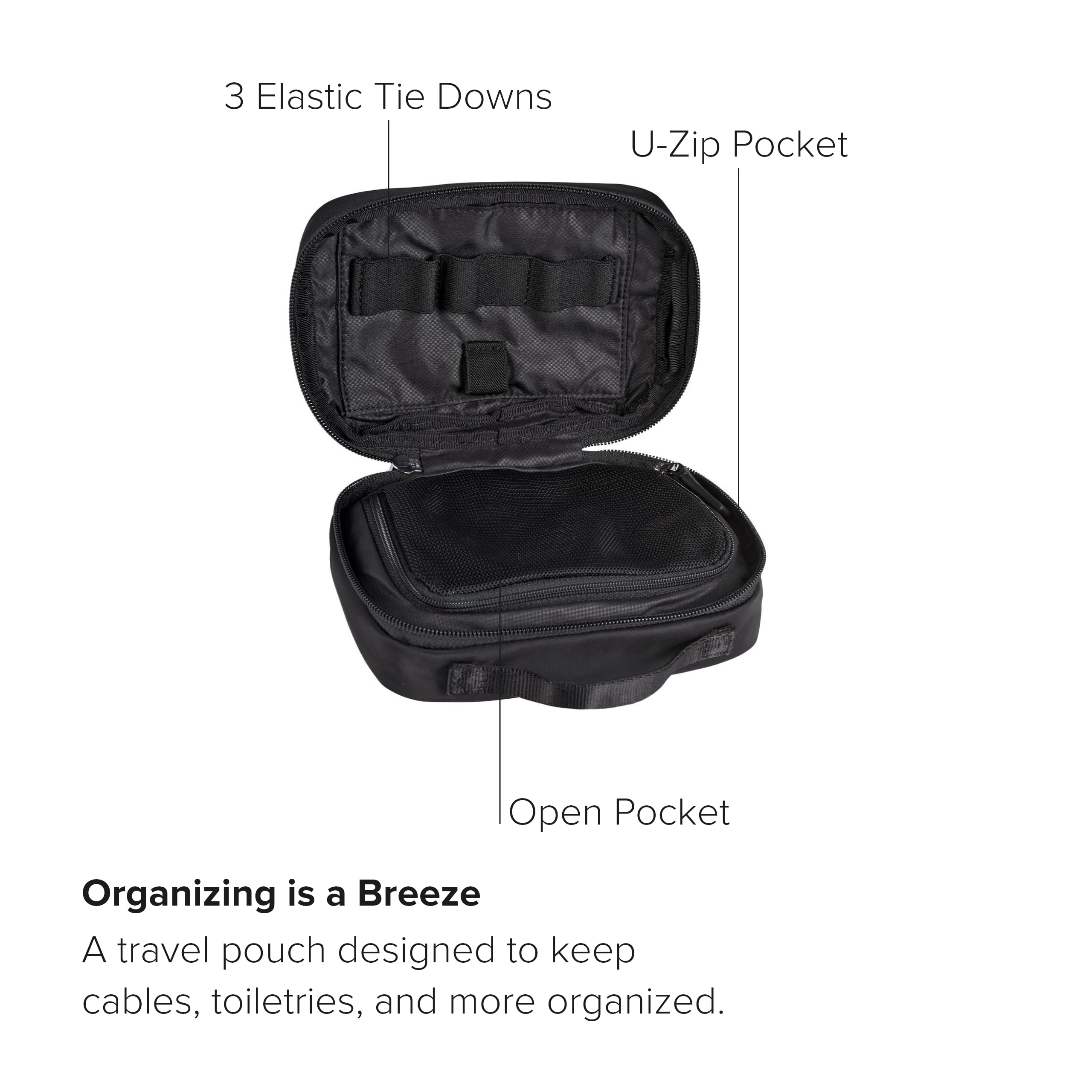 Foto 3 | Funda Organizadora Tumi De Nailon Pequeña Para Accesorios, Funda De Viaje, Color Negro - Venta Internacional.