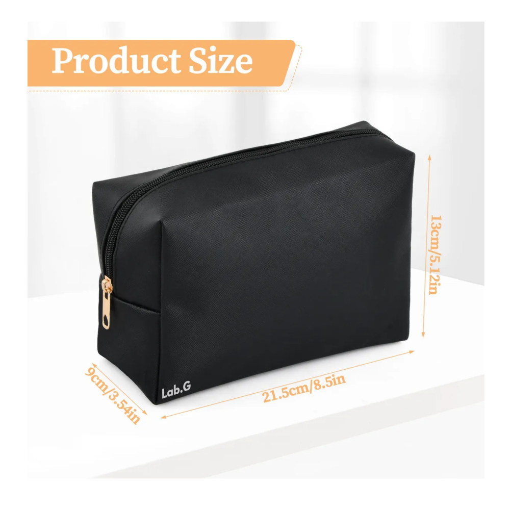Foto 2 | Bolsas De Cosméticos De Viaje Portátil Con Cremallera  Lab.g, Negro