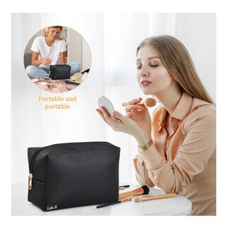 Foto 3 | Bolsas De Cosméticos De Viaje Portátil Con Cremallera Lab.g, Negro