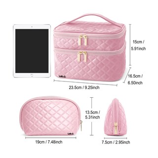 Foto 2 | Estuches De Maquillaje Lab.g Bolsa Cosmetiquera Set 2 Neceser Rosa