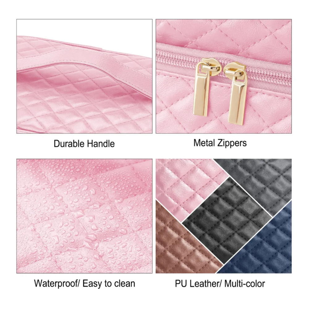 Foto 5 | Estuches De Maquillaje Lab.g  Bolsa Cosmetiquera Set 2 Neceser Rosa