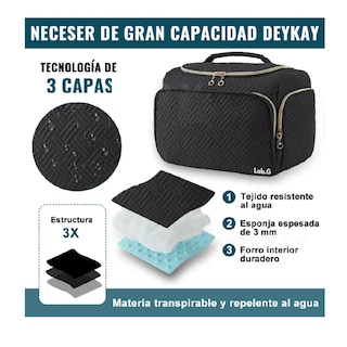 Foto 2 | Cosmetiquera Neceser Lab.g Organizador De Viaje Portátil Bolsas Negro