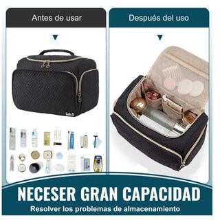 Foto 3 | Cosmetiquera Neceser Lab.g Organizador De Viaje Portátil Bolsas Negro