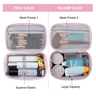 Foto 4 | Estuches De Maquillaje Belug Bolsa Cosmetiquera Set 2 Neceser Rosa