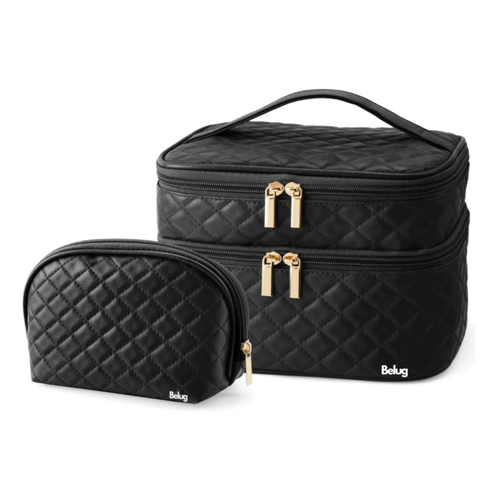 Foto 1 | Estuches De Maquillaje  Belug Bolsa Cosmetiquera Set 2 Neceser Negro