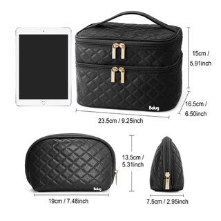 Foto 3 | Estuches De Maquillaje Belug Bolsa Cosmetiquera Set 2 Neceser Negro