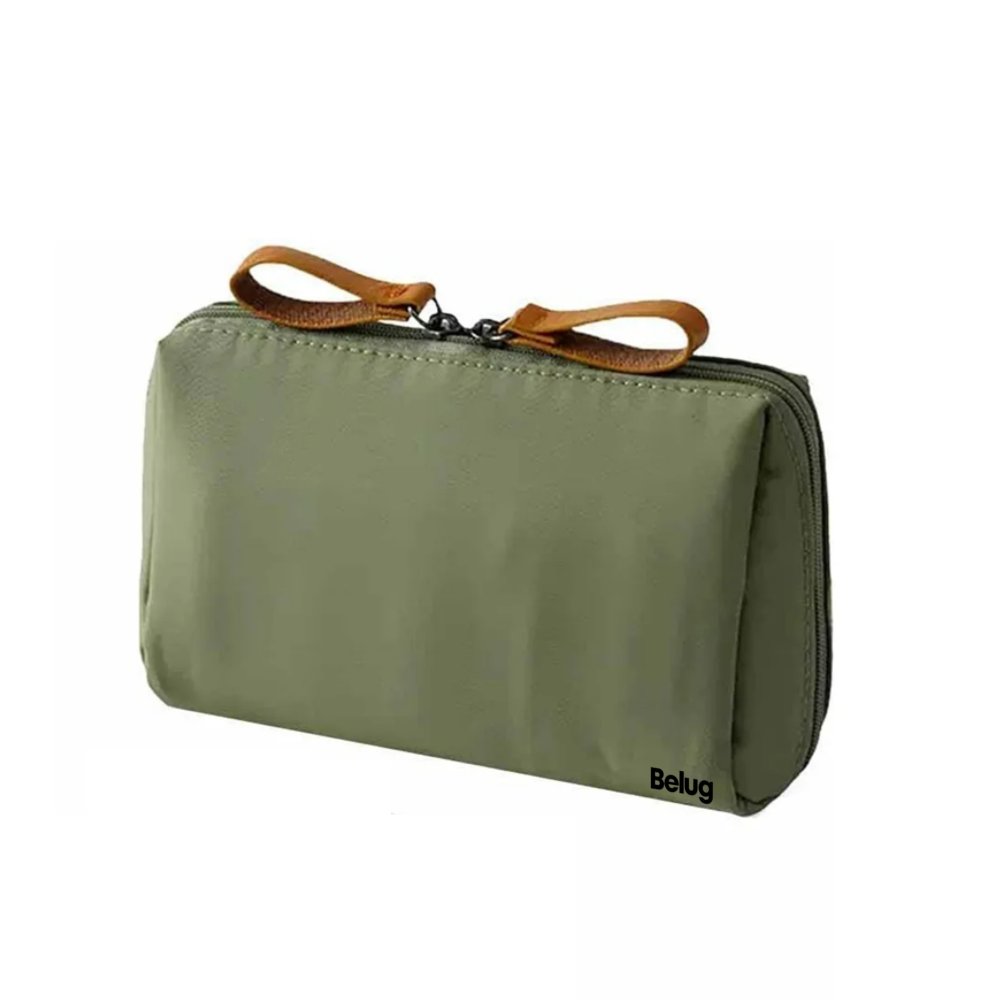 Bolsa De Maquillaje De Viaje Para Mujer Con Compartimentos Belug,  Verde Olivo