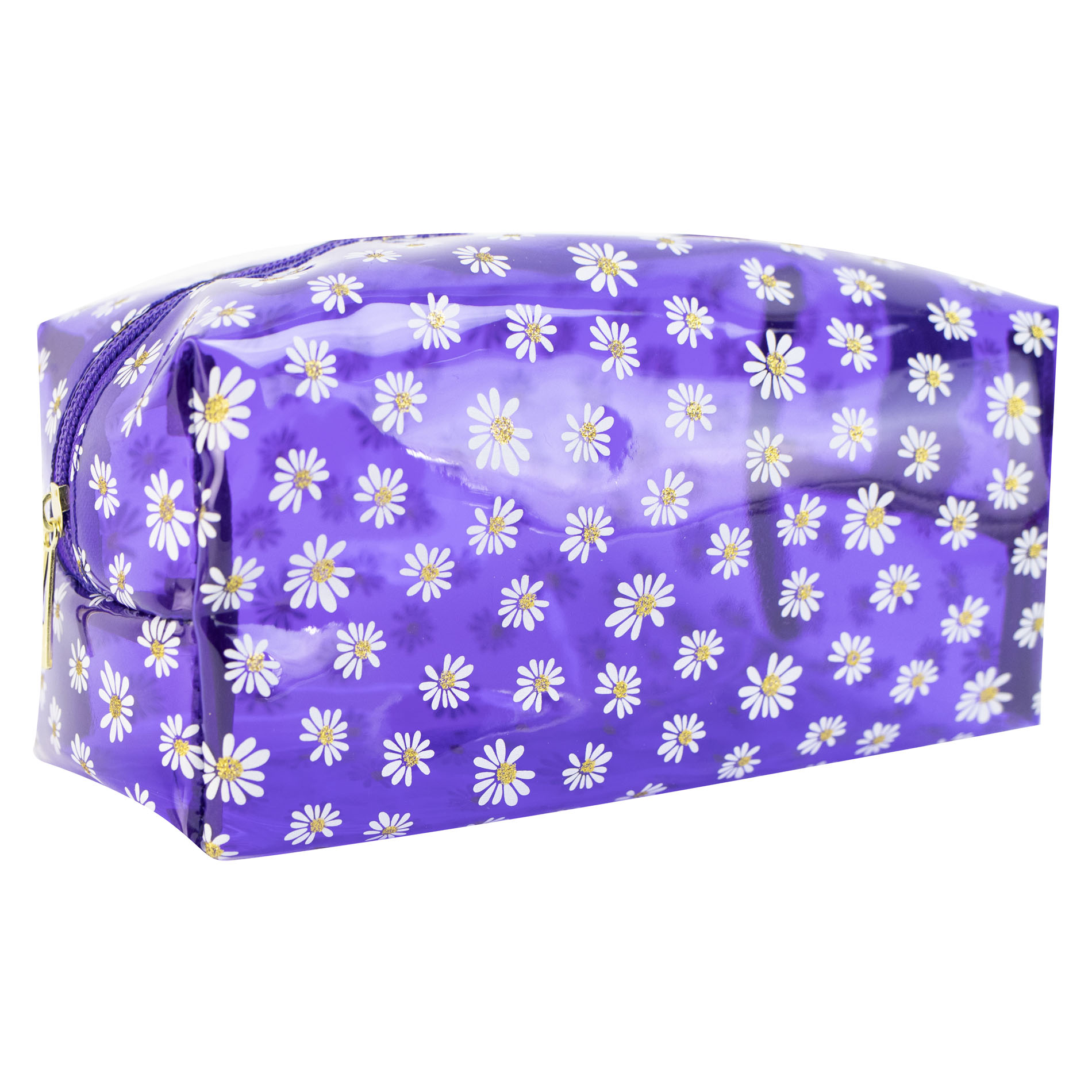 Foto 2 | Neceser Para Dama Morado Mica Margaritas Sintetico Lilia Nueva Imagen