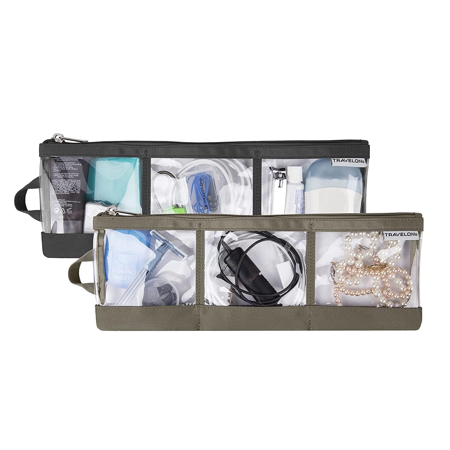 Foto 1 | Organizador De Accesorios Travelon, Juego De 2 Compartimentos Transparentes - Venta Internacional.