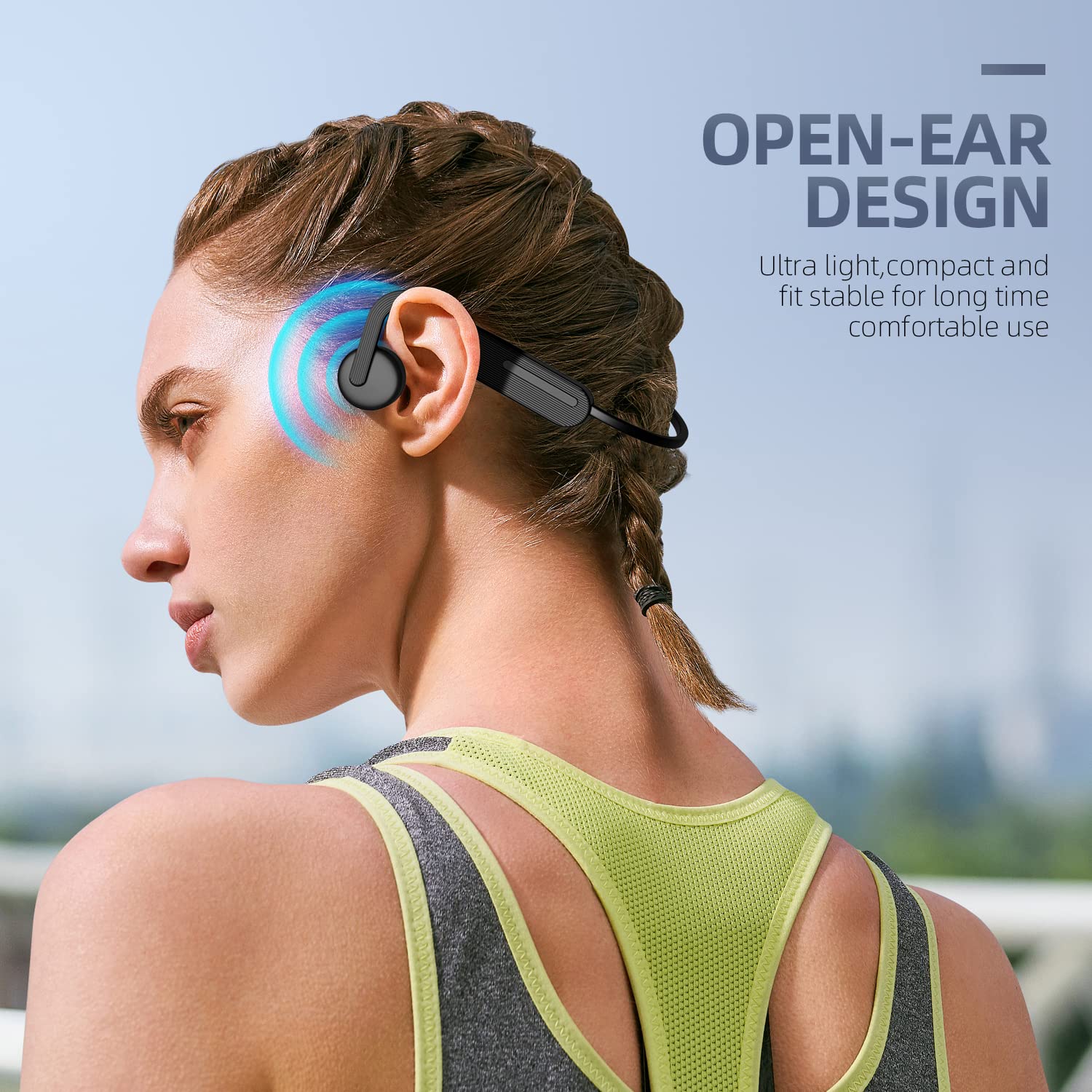 Foto 2 | Auriculares De Conducción Ósea Purerina Bluetooth 5.0 Inalámbricos - Venta Internacional.