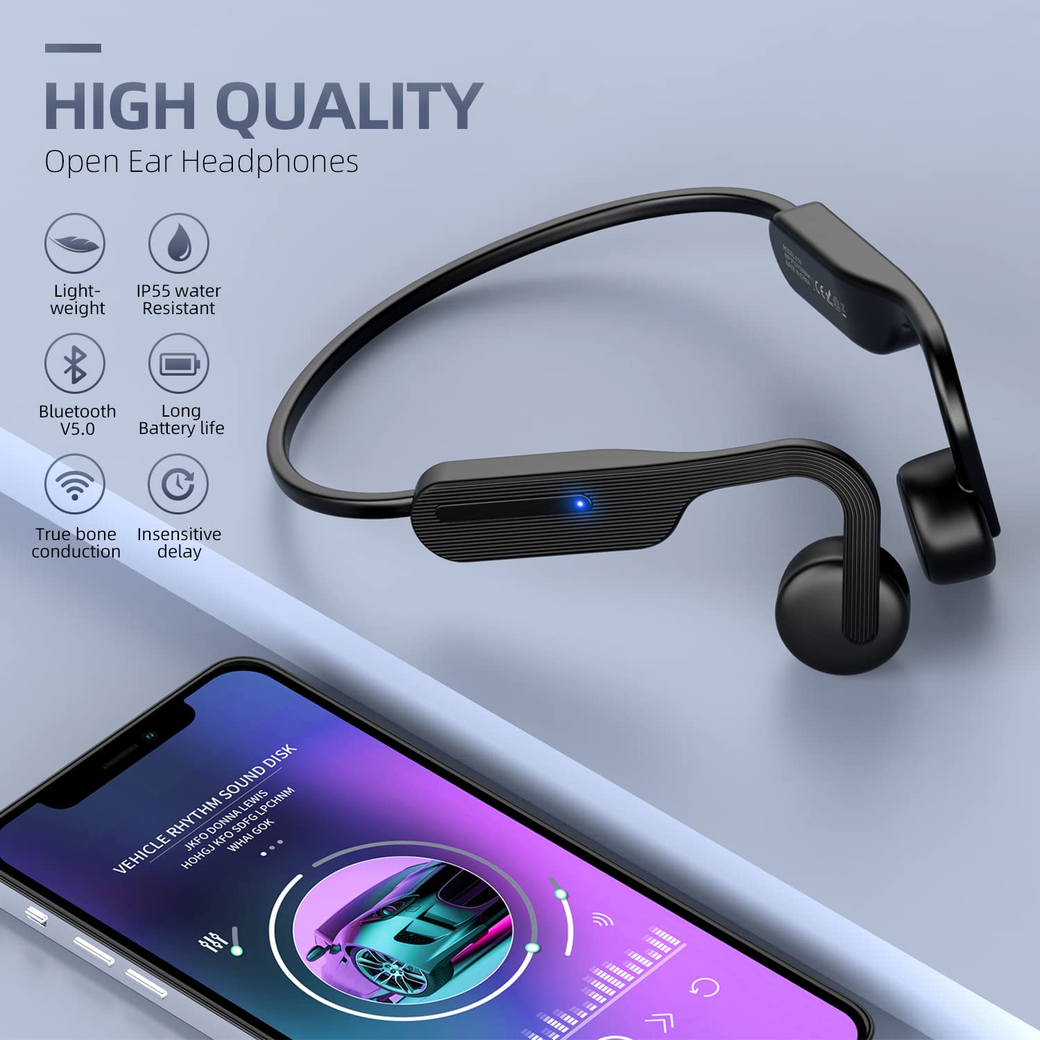 Foto 6 pulgar | Auriculares De Conducción Ósea Purerina Bluetooth 5.0 Inalámbricos - Venta Internacional.