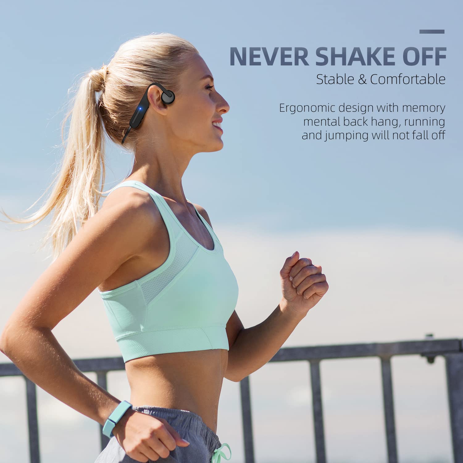 Foto 7 pulgar | Auriculares De Conducción Ósea Purerina Bluetooth 5.0 Inalámbricos - Venta Internacional.
