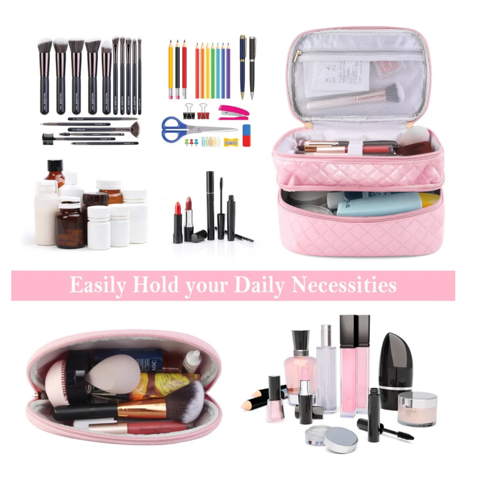 Foto 4 pulgar | Estuches De Maquillaje Bolsa Cosmetiquera Set 2 Belug, Rosa