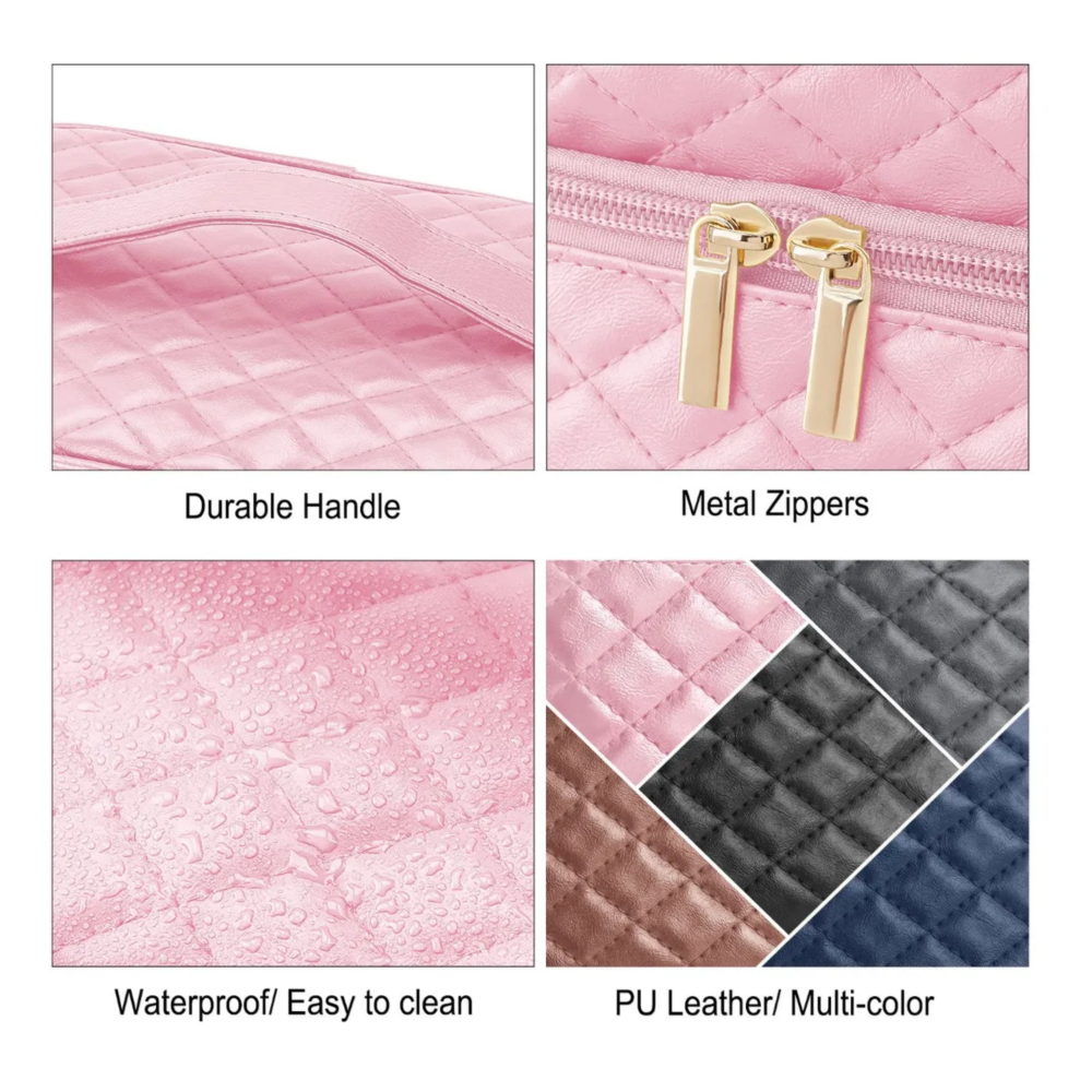 Foto 6 pulgar | Estuches De Maquillaje Bolsa Cosmetiquera Set 2 Belug, Rosa