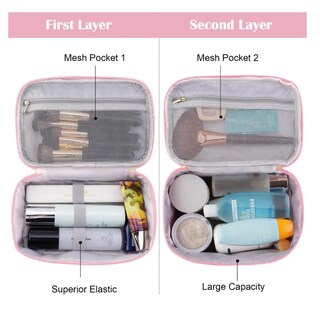 Foto 4 | Estuches De Maquillaje Bolsa Cosmetiquera Set 2 Belug, Rosa
