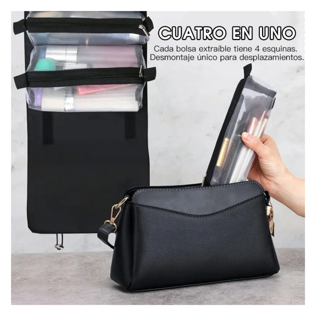 Foto 5 pulgar | Neceseres Cosmetiquera Belug  Bolsa Organizador De Viaje Portátil Negro