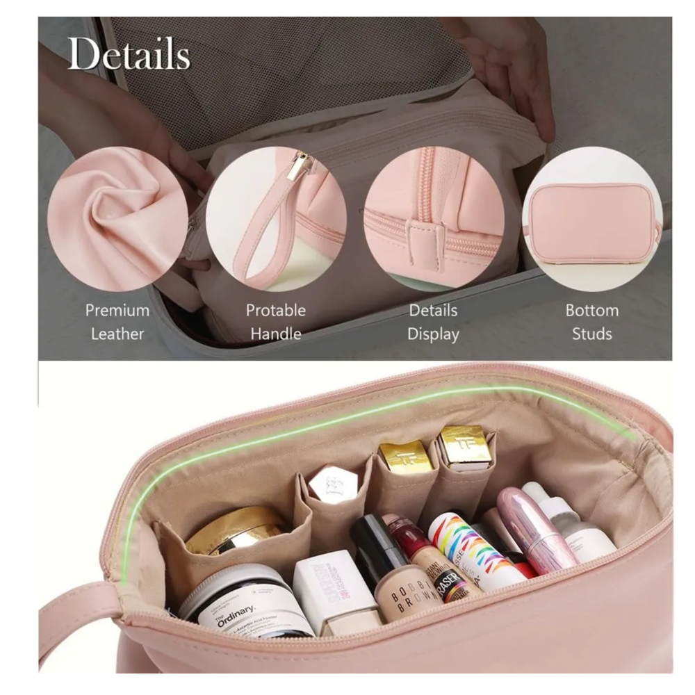 Foto 5 pulgar | Neceser Cosmetiquera Profesional Maquilla Impermeable Belug,  Rosa