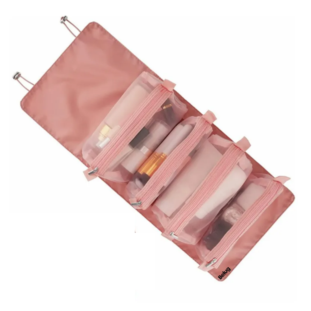 Neceseres Cosmetiquera  Belug Bolsa Organizador De Viaje Portátil Rosa