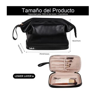Foto 2 | Neceser Cosmetiquera Profesional Maquilla Impermeable Lab.g, Negro