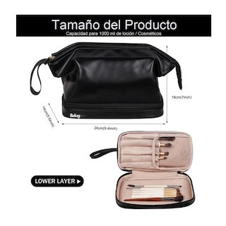 Foto 2 | Neceser Cosmetiquera Profesional Maquilla Impermeable Belug, Negro