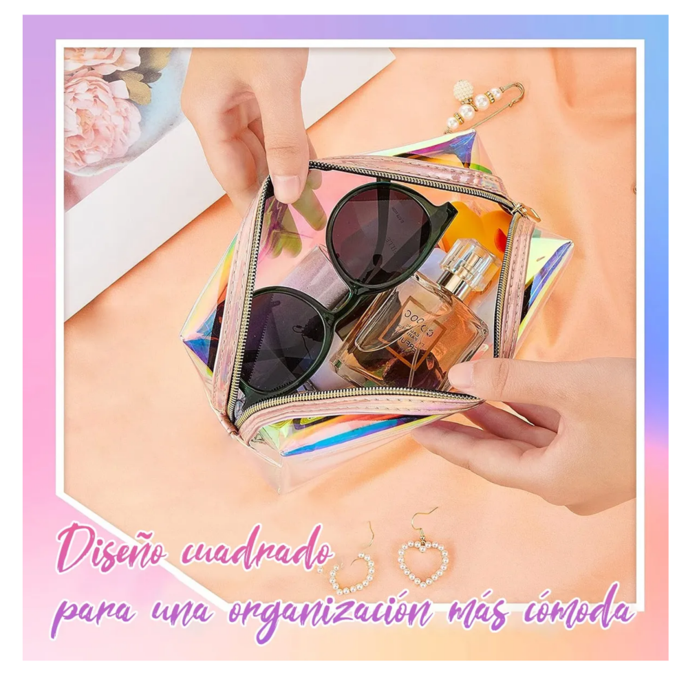 Foto 4 | Neceser Cosmetiquera Bolsa 3pcs Kit De Viaje Portátil Mujer Belug, Tornazol