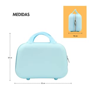 Foto 2 | Cosmetiquera Maletín Neceser Chico Belleza Profesional Belug, Azul Cielo