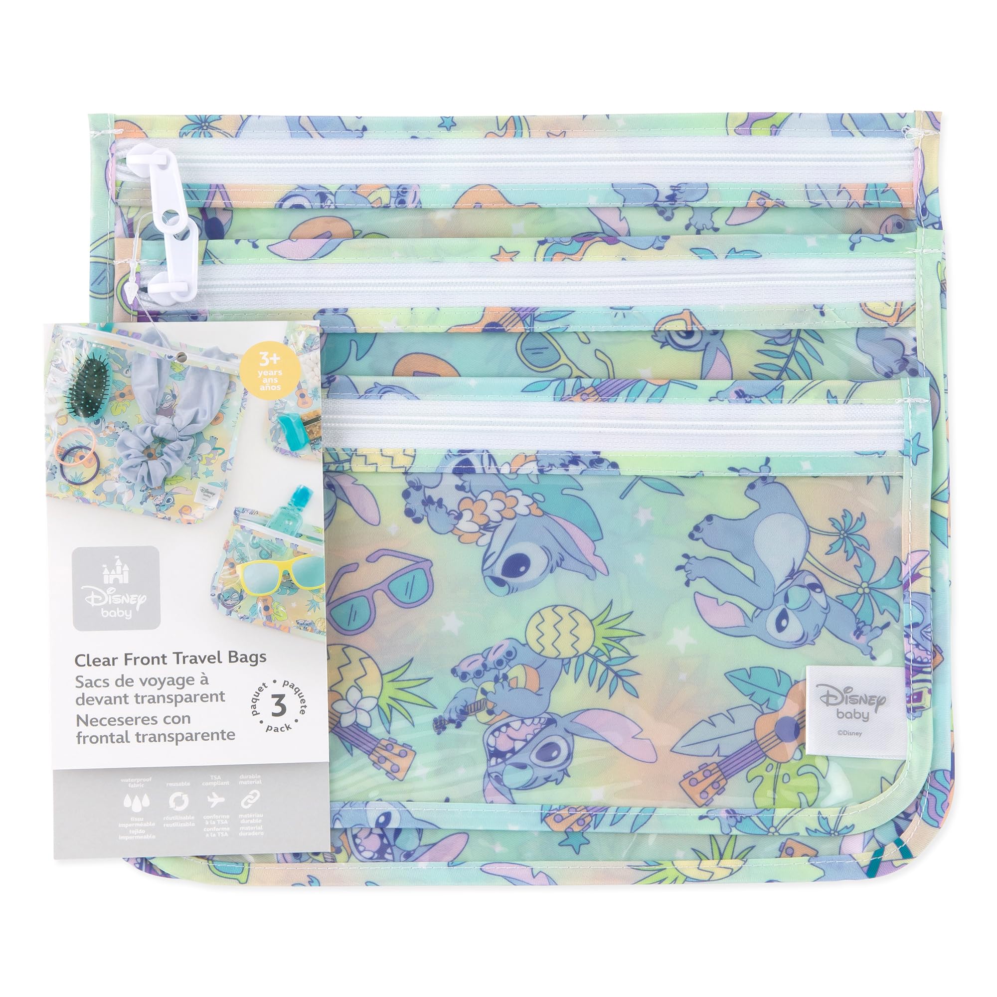 Foto 6 pulgar | Bolsa De Viaje Bumkins Disney Aloha Stitch Set, 3 Tamaños Tsa - Venta Internacional.