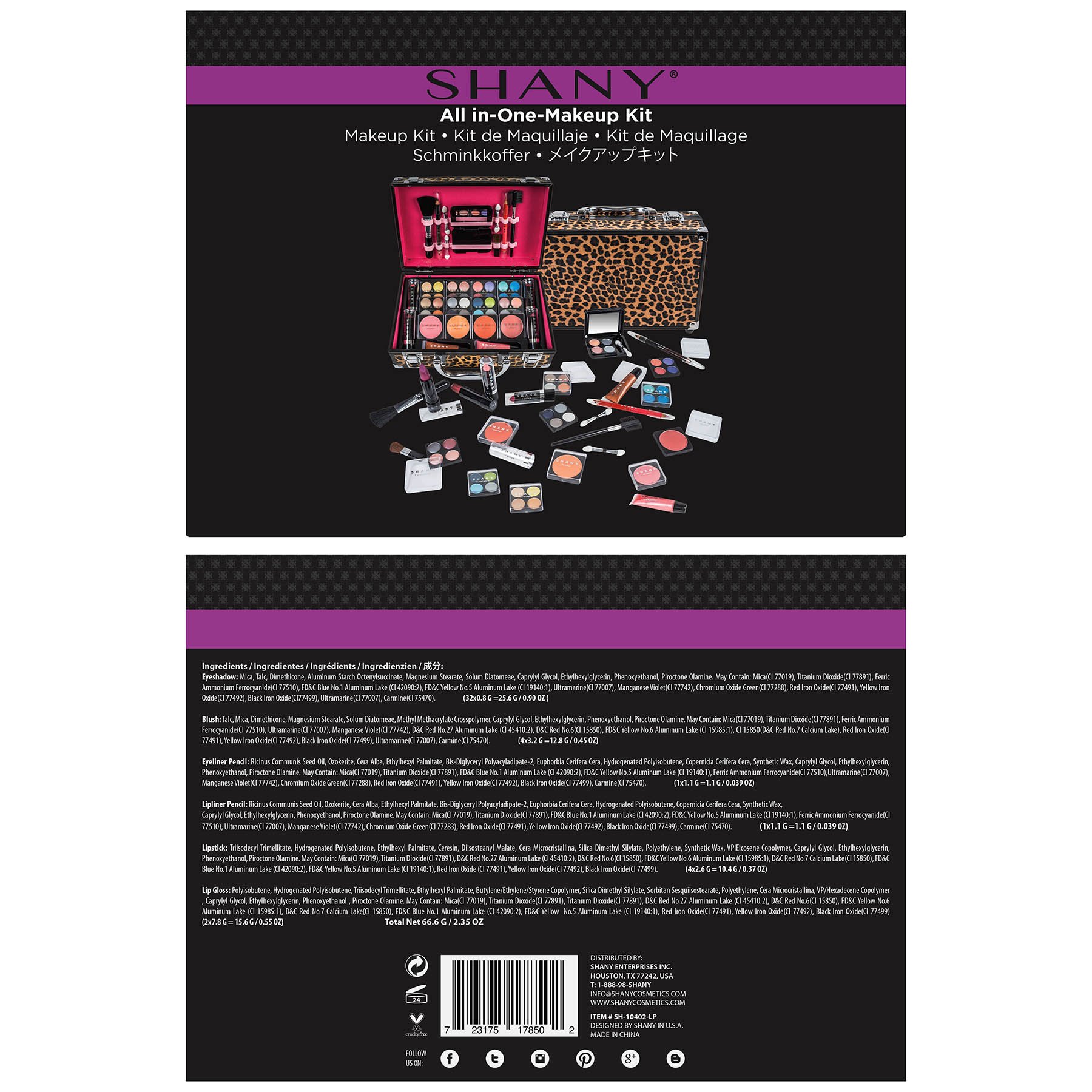 Foto 4 pulgar | Estuche De Maquillaje Shany Carry All Con Set De Maquillaje Profesional Leopard - Venta Internacional.