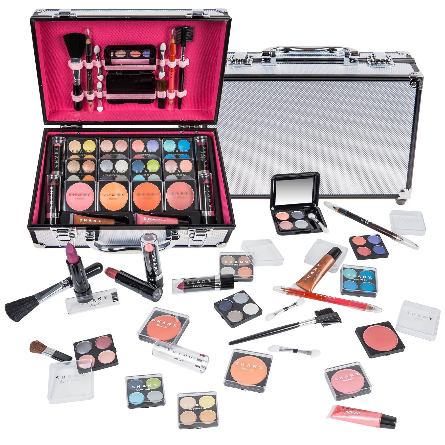 Foto 2 pulgar | Estuche De Maquillaje Shany Carry All Con Set De Maquillaje Profesional Plateado - Venta Internacional.