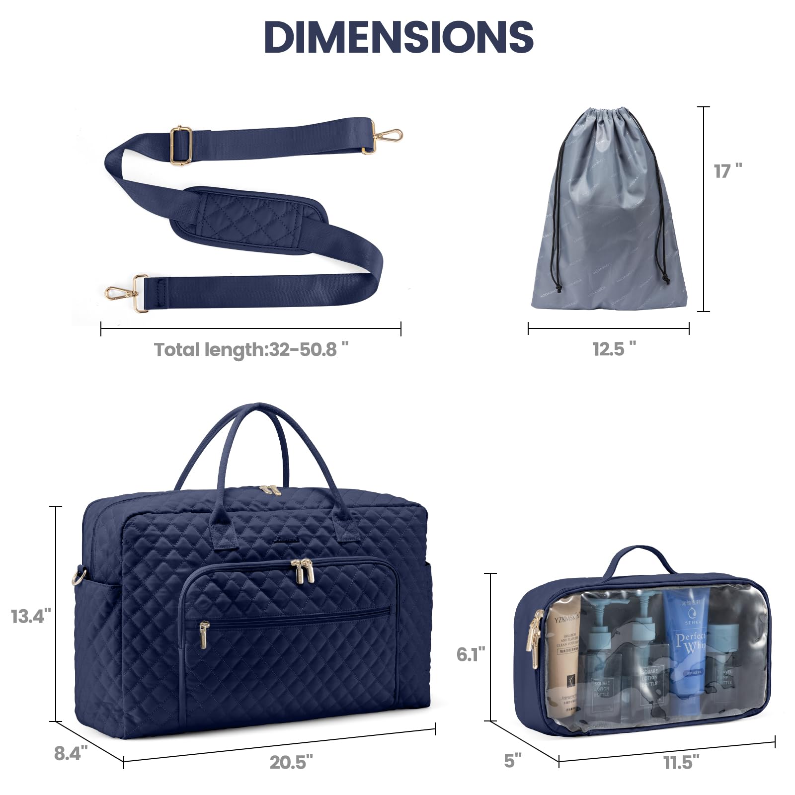 Foto 6 pulgar | Bolsa De Viaje Lovevook Weekender Para Mujer Con Neceser - Venta Internacional.