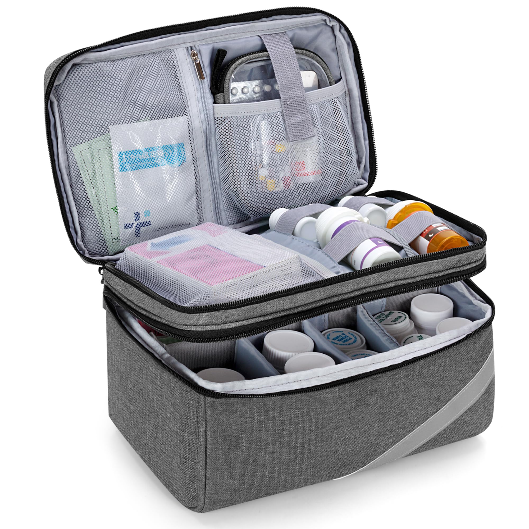 Foto 2 pulgar | Bolsa Organizadora Y De Almacenamiento De Medicamentos Trunab Vacía, Gris - Venta Internacional.