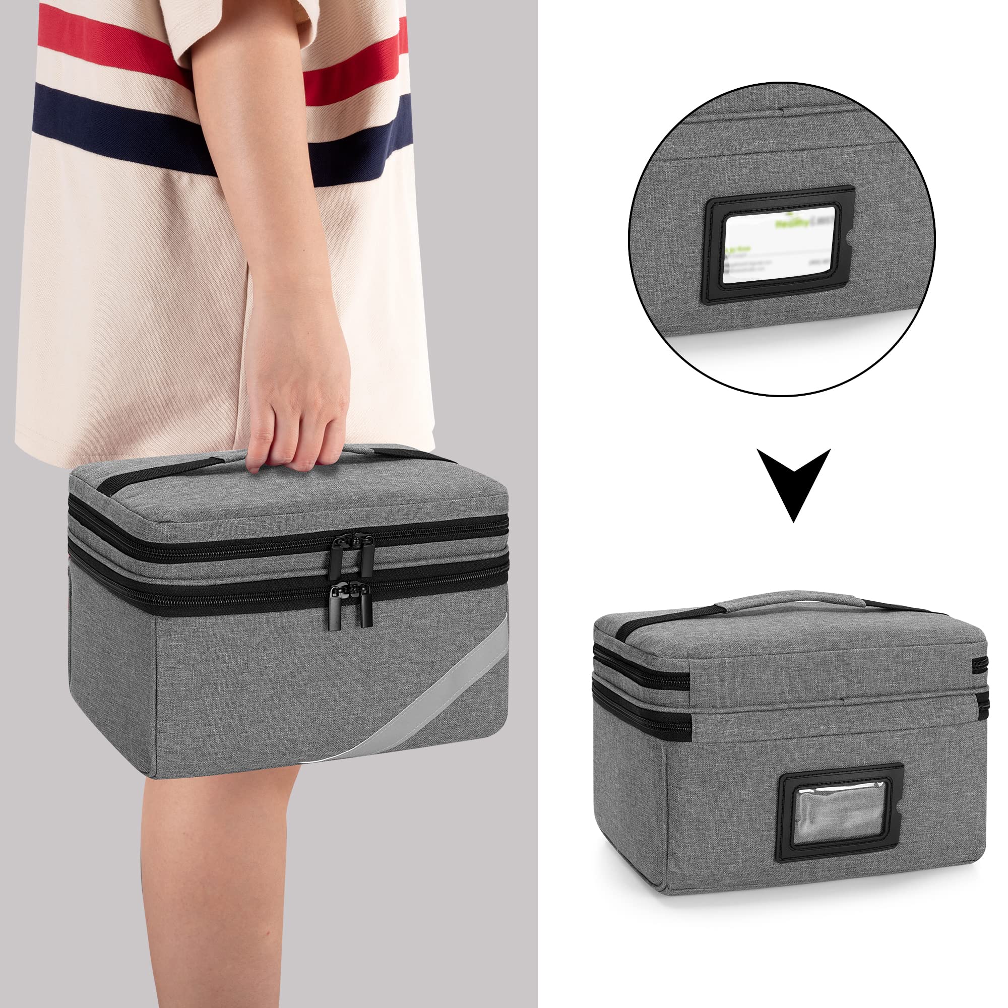 Foto 5 | Bolsa Organizadora Y De Almacenamiento De Medicamentos Trunab Vacía, Gris - Venta Internacional.