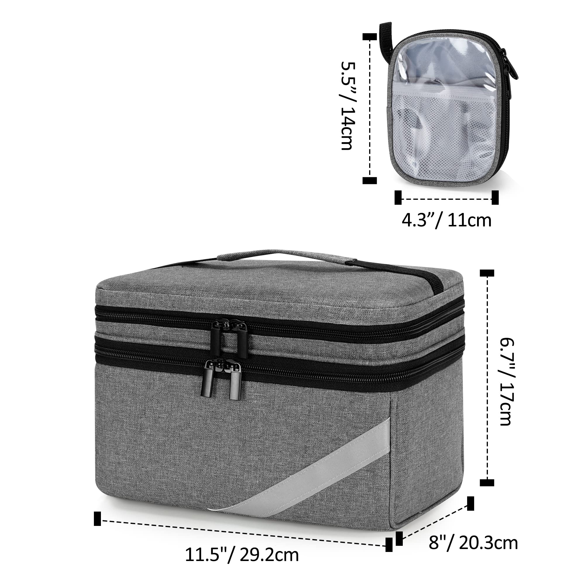 Foto 7 pulgar | Bolsa Organizadora Y De Almacenamiento De Medicamentos Trunab Vacía, Gris - Venta Internacional.