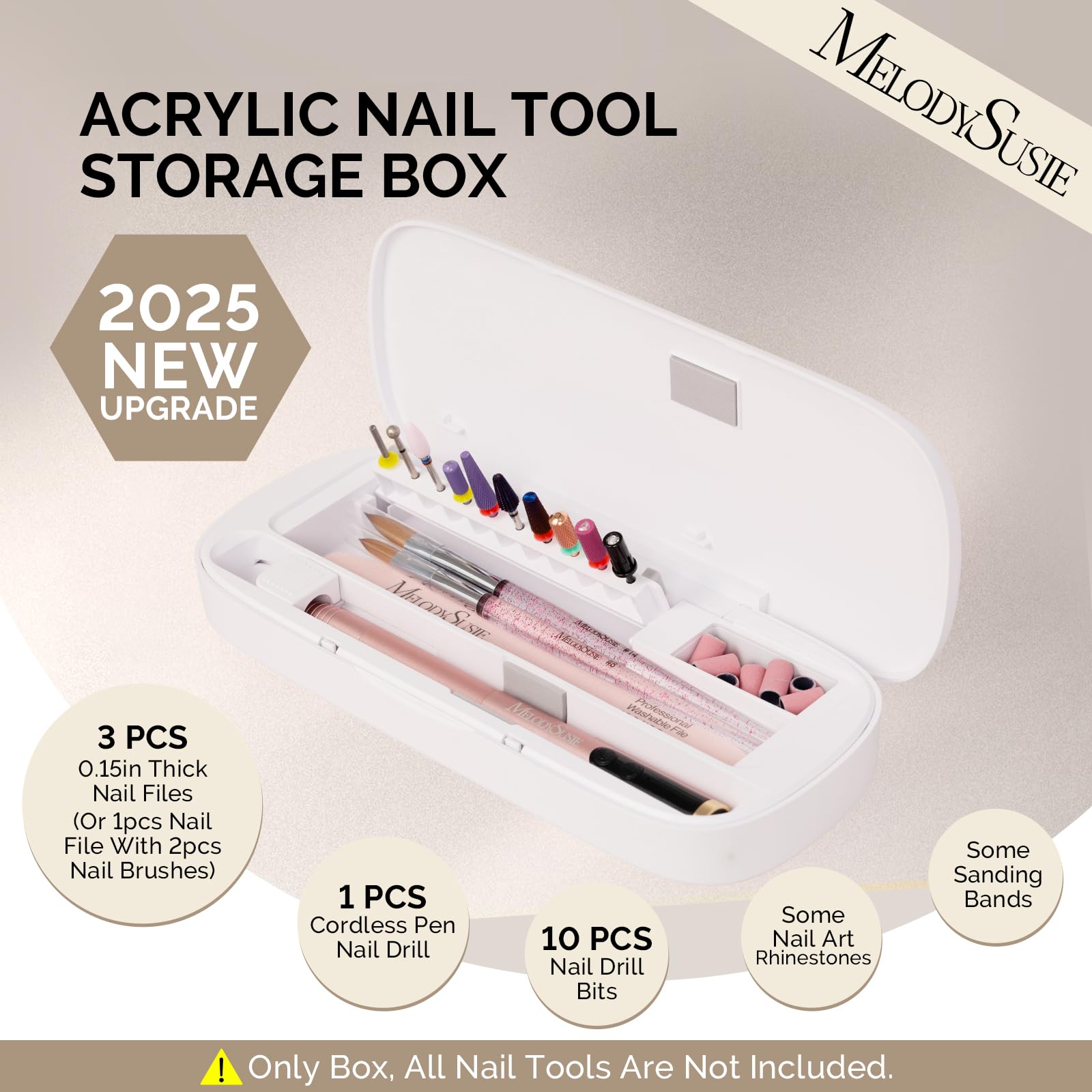 Foto 3 pulgar | Caja De Almacenamiento Acrílica Para Herramientas De Uñas Melodysusie 2025 Mejorada - Venta Internacional.