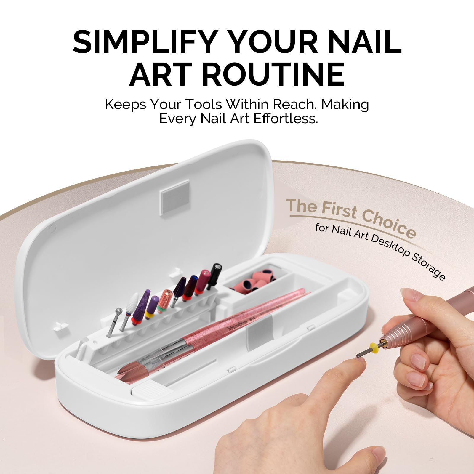 Foto 7 | Caja De Almacenamiento Acrílica Para Herramientas De Uñas Melodysusie 2025 Mejorada - Venta Internacional.