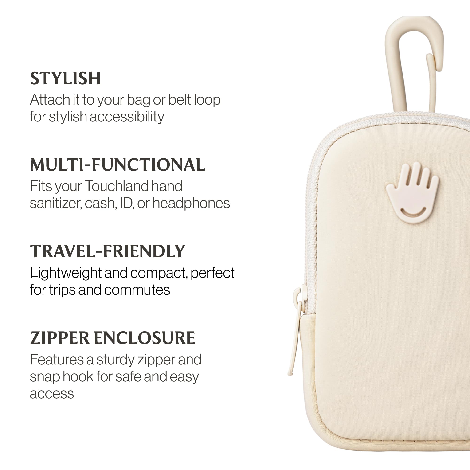 Foto 5 | Fashion Accessory Touchette - Funda Con Cierre Para Desinfectante De Manos Touchland  Color Marfil - Venta Internaciona