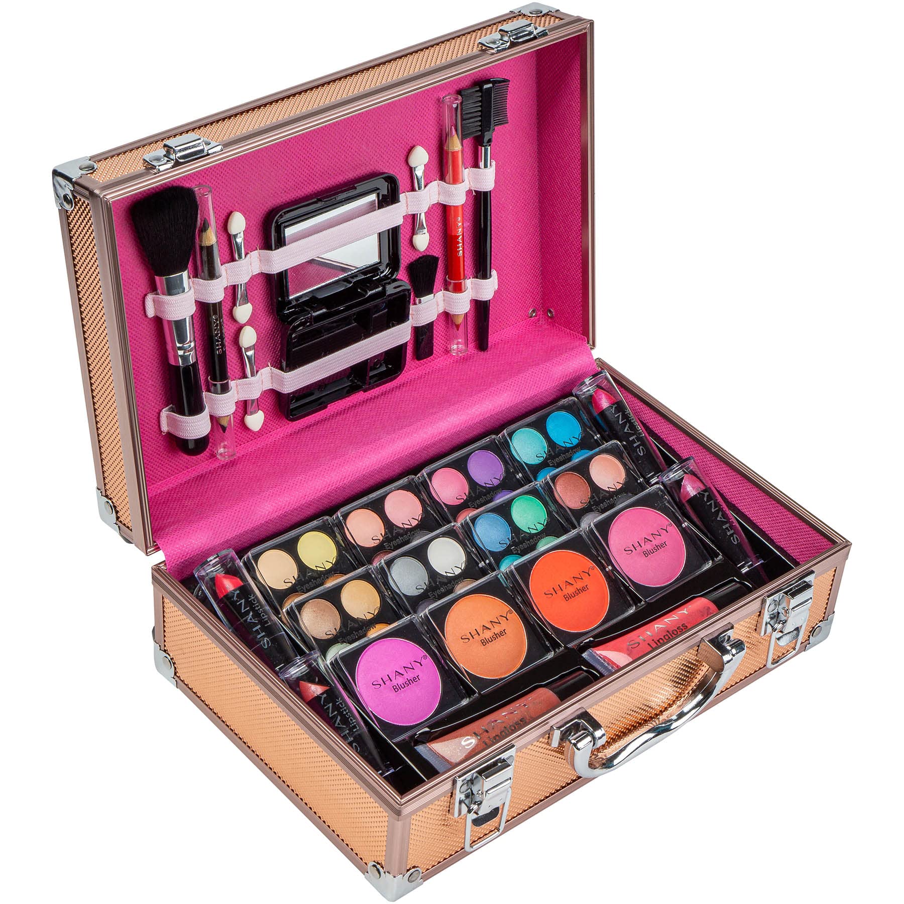 Foto 3 pulgar | Estuche De Maquillaje Shany Carry All Con Set De Maquillaje Profesional En Oro Rosa - Venta Internacional.